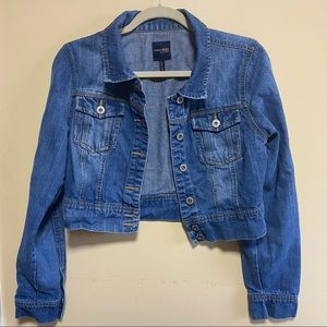 Hwy Jeans Cropped Denim Jacket Size Large